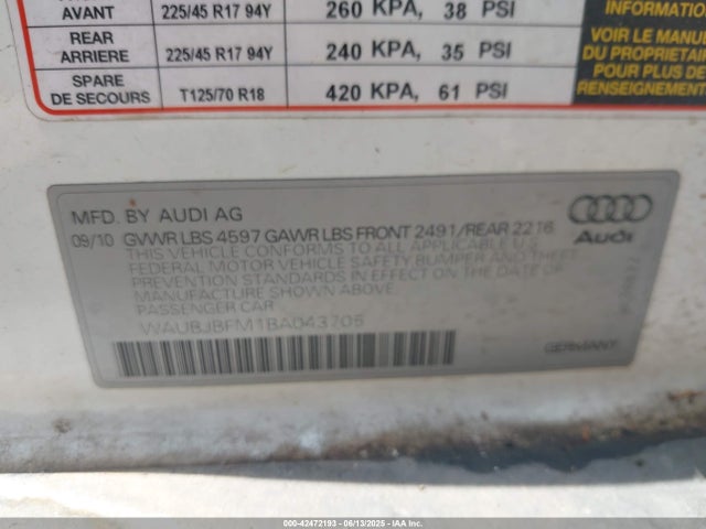 2011 AUDI A3 WAUBJBFM1BA043705 Photo 8