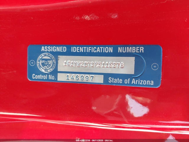 2017 CHEVROLET CORVETTE 1G1YW2D73H5115378 Photo 8