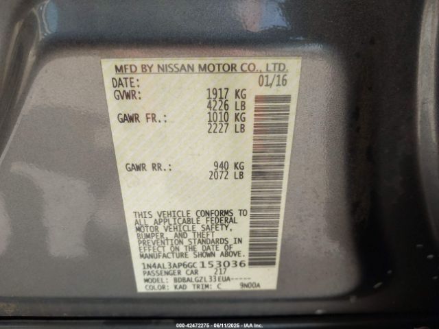 1N4AL3AP6GC153036 Nissan 2016