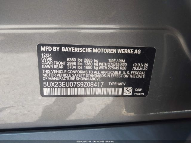 2025 BMW X5 5UX23EU07S9Z08417 Photo 8