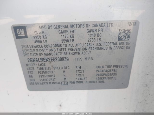 2GKALREK2E6200939 GMC Terrain Sle-2