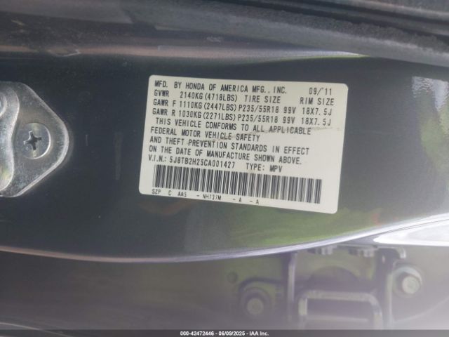 2012 ACURA RDX 5J8TB2H25CA001427 Photo 8