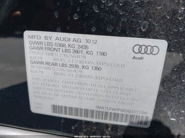 2013 AUDI Q5 WA1LFAFP6DA031799 Photo 8