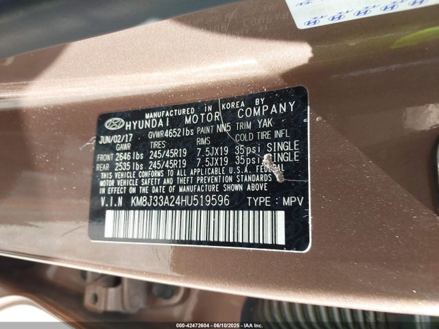 KM8J33A24HU519596 Hyundai t-gdi gamma