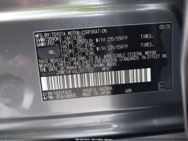 2020 TOYOTA RAV4 JTMC1RFV6LD057320 Photo 8