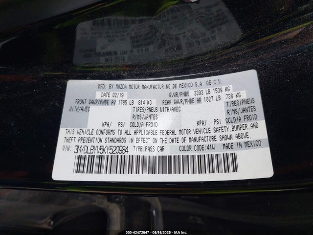 3MYDLBYV5KY520984 Toyota p5v