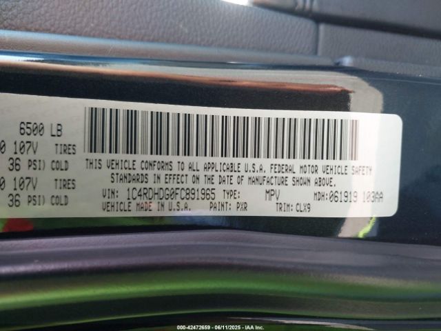2015 DODGE DURANGO 1C4RDHDG0FC891965 Photo 8