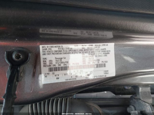 1FADP3F25EL406486 Ford FOCUS SE
