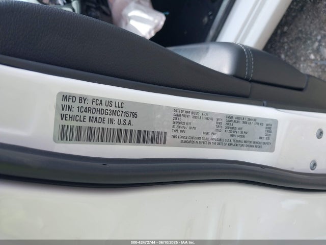 Dodge Durango 2021 1C4RDHDG3MC715795 Image 9