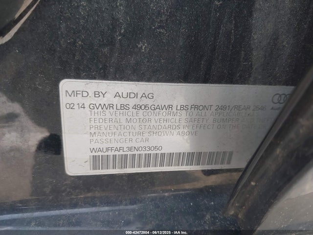 Audi A4 2.0t Premium 2014 WAUFFAFL3EN033050 Image 9