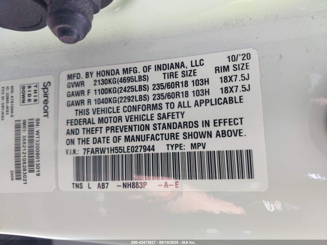 Honda l15be 2020 7FARW1H55LE027944 Image 9