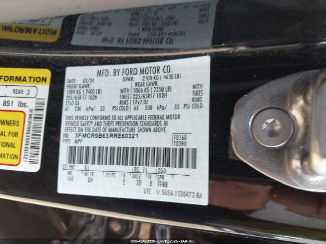 3FMCR9B63RRE60321 Ford Bronco Sport Big Bend