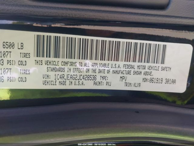 2018 JEEP GRAND CHEROKEE 1C4RJEAG2JC428536 Photo 8