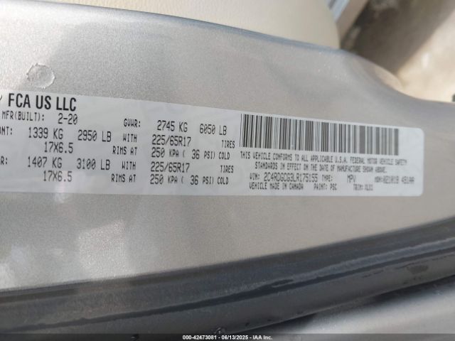 2020 DODGE GRAND CARAVAN 2C4RDGCG3LR175155 Photo 8