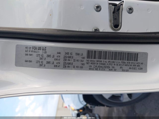 Jeep Cherokee Limited 4x4 2020 1C4PJMDXXLD587654 Image 9
