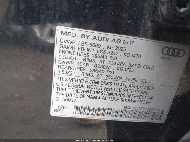 2018 AUDI Q7 WA1VAAF77JD002572 Photo 8