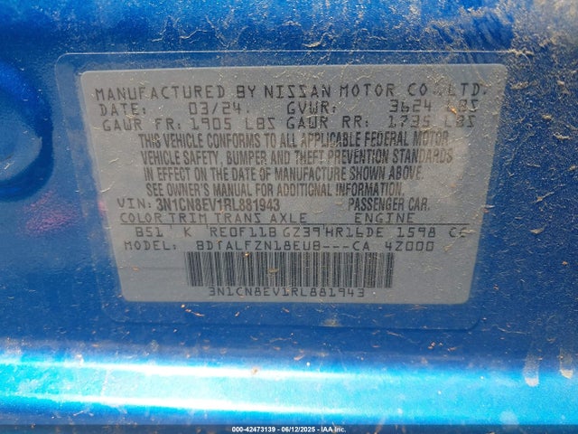 Nissan 2024 2024 3N1CN8EV1RL881943 Image 9