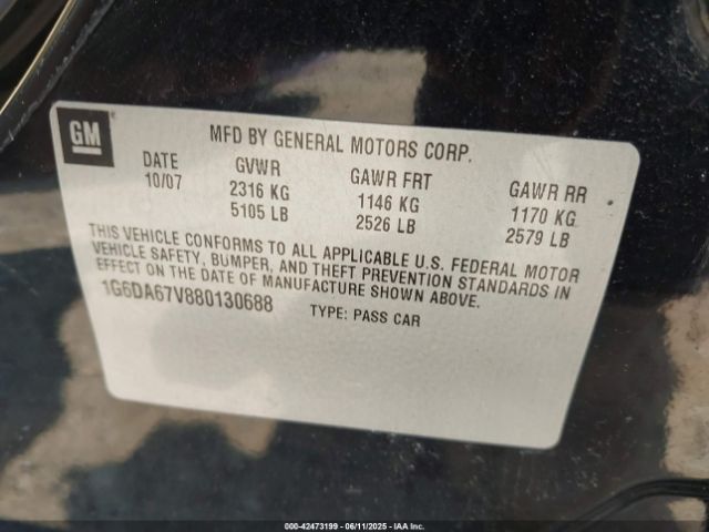 2008 CADILLAC STS 1G6DA67V880130688 Photo 8
