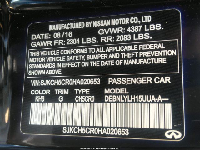2017 INFINITI QX30 SJKCH5CR0HA020653 Photo 8