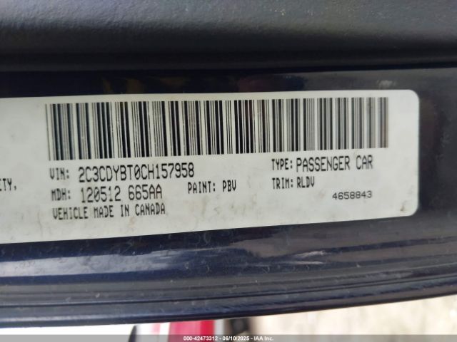 2012 DODGE CHALLENGER 2C3CDYBT0CH157958 Photo 8