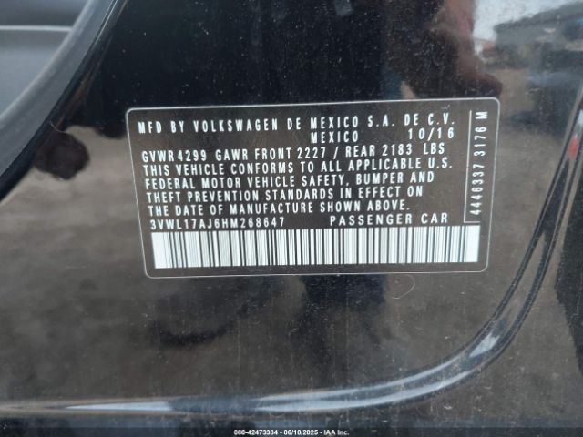 2017 VOLKSWAGEN JETTA 3VWL17AJ6HM268647 Photo 8