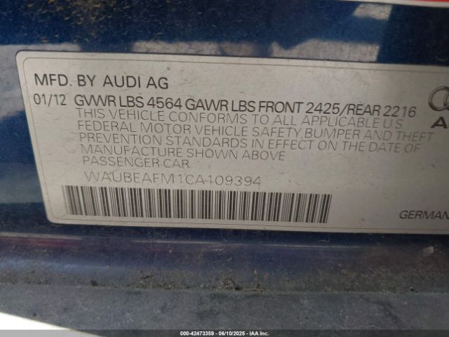 2012 AUDI A3 WAUBEAFM1CA109394 Photo 8