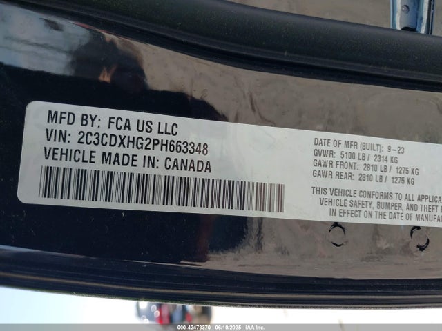 2C3CDXHG2PH663348 Dodge Charger