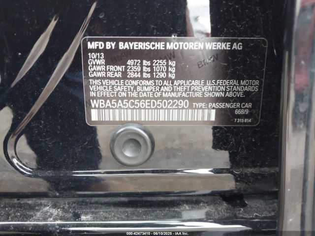 2014 BMW 528I WBA5A5C56ED502290 Photo 8