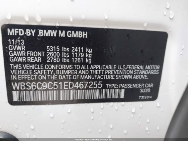 WBS6C9C51ED467255 BMW M6