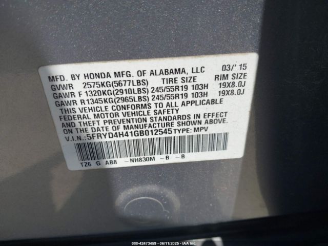 2016 ACURA MDX 5FRYD4H41GB012545 Photo 8