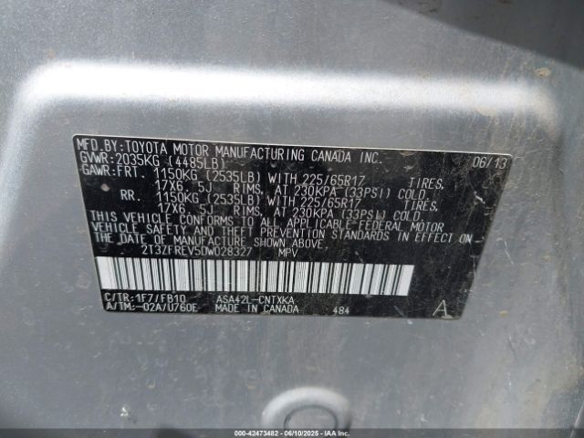 2013 TOYOTA RAV4 2T3ZFREV5DW028327 Photo 8