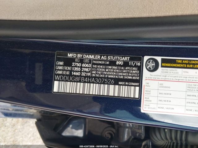 WDDUG8FB4HA307526 Mercedes-Benz S 550 4matic
