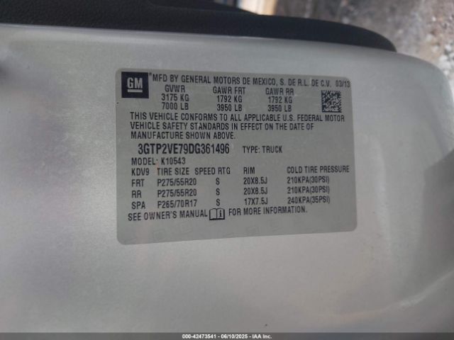 2013 GMC SIERRA 1500 3GTP2VE79DG361496 Photo 8