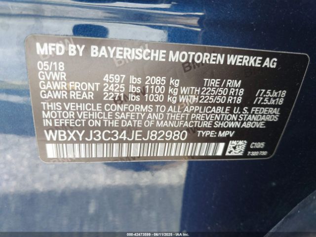 2018 BMW X2 WBXYJ3C34JEJ82980 Photo 8