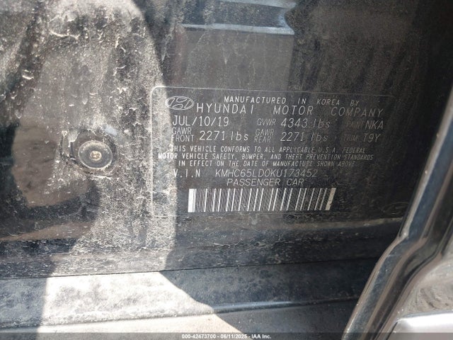 Hyundai 2019 2019 KMHC65LD0KU173452 Image 9