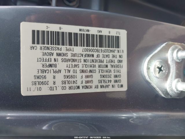 2011 ACURA TSX JH4CU2F67BC006807 Photo 8