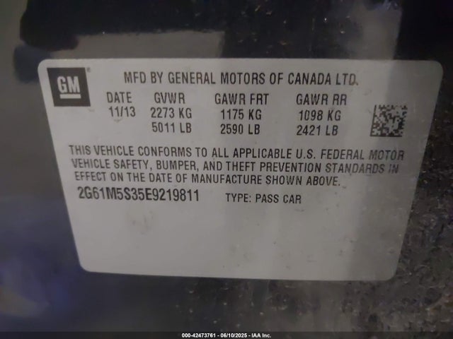 2014 CADILLAC XTS 2G61M5S35E9219811 Photo 8