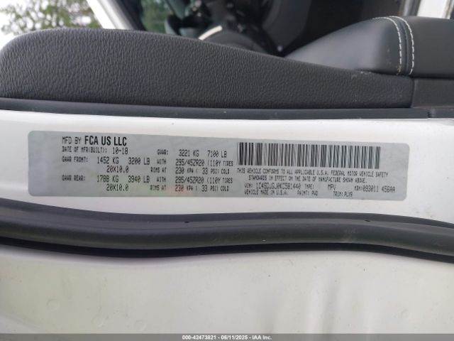 1C4SDJGJ0KC581440 Dodge 2019