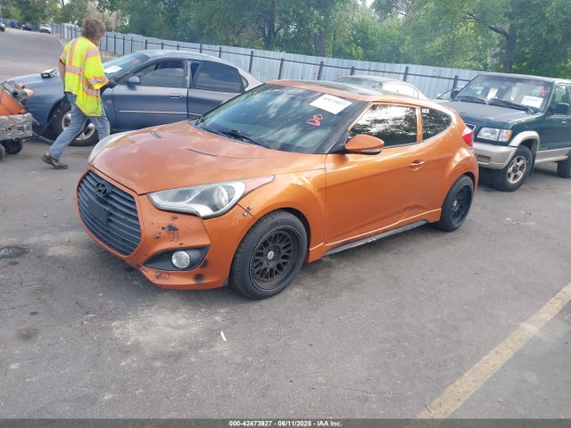 Hyundai Veloster Turbo W/black 2014 KMHTC6AE7EU202556 Image 2