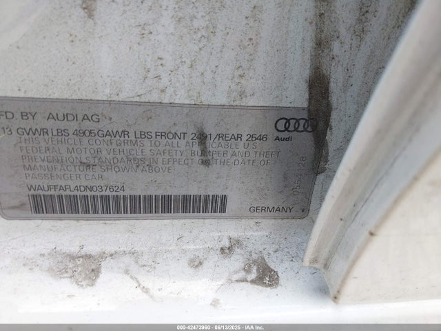 2013 AUDI A4 WAUFFAFL4DN037624 Photo 8