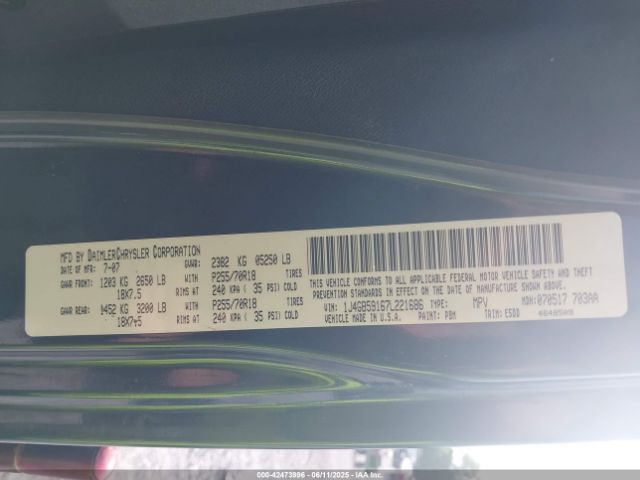 2007 JEEP WRANGLER 1J4GB59167L221686 Photo 8