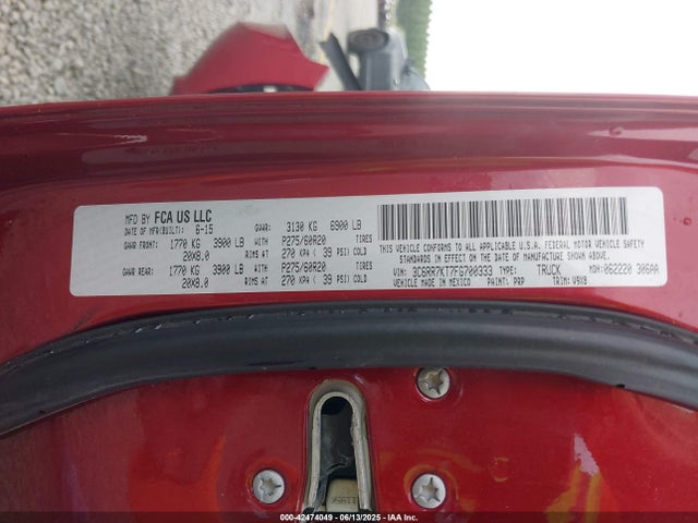 RAM 2015 2015 3C6RR7KT7FG700333 Image 9