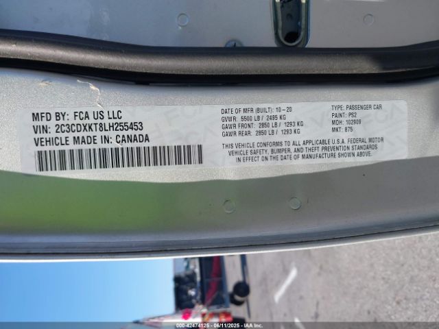 2020 DODGE CHARGER 2C3CDXKT8LH255453 Photo 8