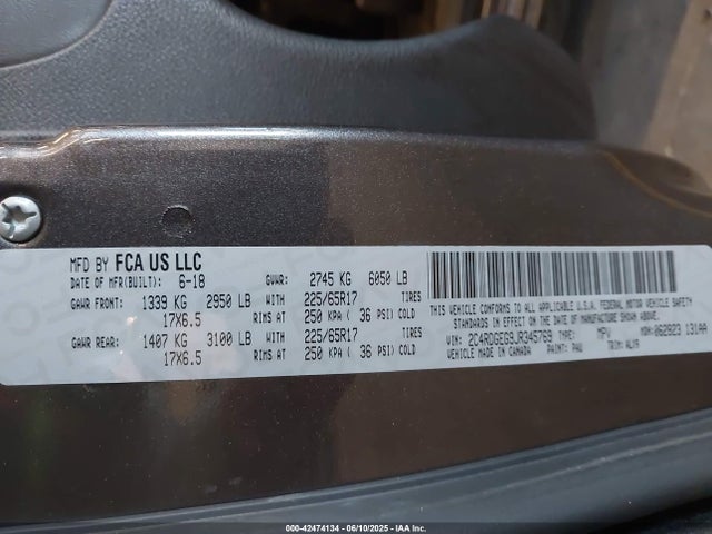 2C4RDGEG9JR345769 Dodge Grand Caravan