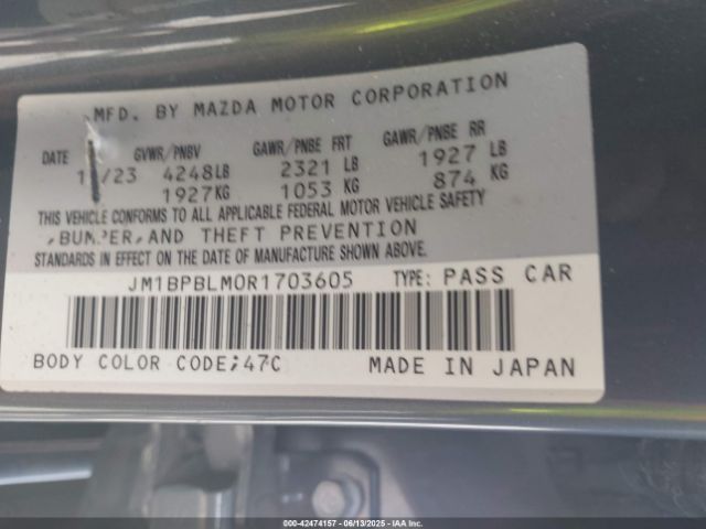 2024 MAZDA MAZDA3 HATCHBACK JM1BPBLM0R1703605 Photo 8