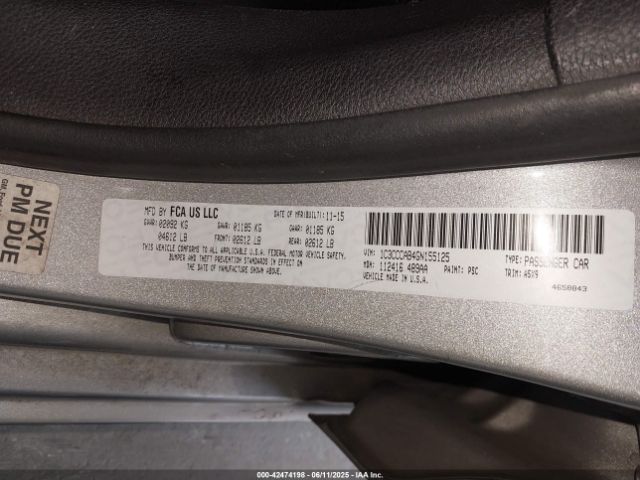 2016 CHRYSLER 200 1C3CCCAB4GN155125 Photo 8