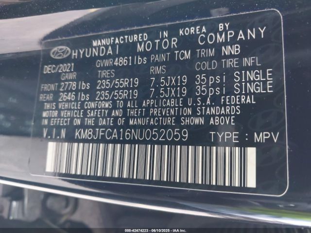 2022 HYUNDAI TUCSON HYBRID KM8JFCA16NU052059 Photo 8