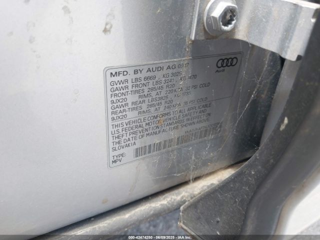 WA1VAAF74JD012380 Audi Q7 3.0t Premium