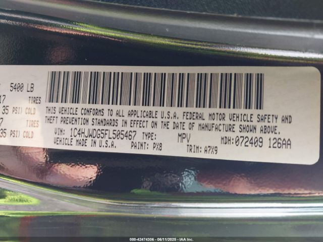 2015 JEEP WRANGLER UNLIMITED 1C4HJWDG5FL505467 Photo 8