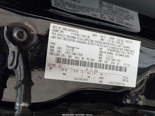 2017 FORD C-MAX ENERGI 1FADP5EU1HL118113 Photo 8